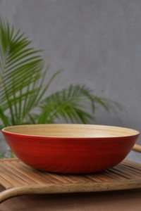 Cuenco grande de bambú pintado en color personalizado Decoración de presentación de comida atractiva Ecológico Productos vietnamitas al por mayor - Product Image 3