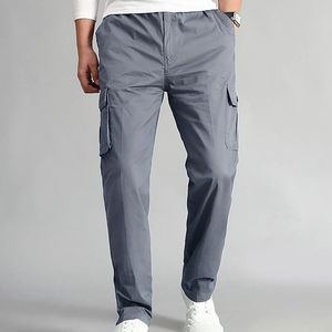 Pantalones Cargo sueltos para hombre, pantalones holgados informales de algodón con múltiples bolsillos, pantalones resistentes al desgaste para hombre - Product Image 2