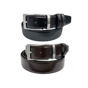 ข้อเสนอที่ดีที่สุดสำหรับเข็มขัดหนังแท้สำหรับผู้ชายเข็มขัดหนังแท้ลำลองแบบย้อนกลับได้ดีไซน์โลโก้ตามสั่งราคาในตลาดที่แข่งขันได้ - Product Image 1