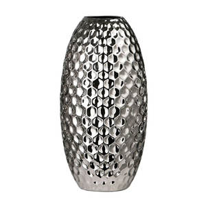 Florero de aluminio con forma ovalada, florero de Metal, chapado en níquel, hecho a mano, de lujo, decoración moderna para el hogar, precio de fábrica - Product Image 1
