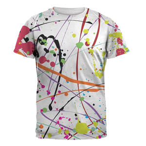 เสื้อยืดคอกลมแขนสั้นผู้ชาย พิมพ์ลายดิจิทัล ลวดลายนามธรรม สวมใส่สบาย ทรงปกติ ผ้าโพลีเอสเตอร์ 100% ระบายอากาศได้ดี ผ้าถัก - Product Image 1