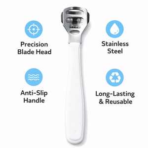 Râpe à pieds ergonomique double face en acier inoxydable pour éliminer les callosités, lime à pédicure, râpe à pieds avec poignée antidérapante, durable et professionnelle - Product Image 6