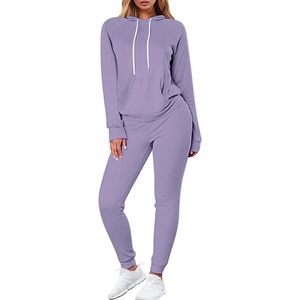 Conjuntos de Jogger de mujer transpirables lisos con cremallera completa de alta calidad, chándal de gimnasio femenino para niñas - Product Image 1