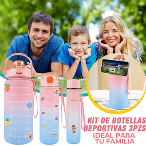 Borracce Motivazionali per Sport Acquatici con Set Trio di Bicchieri Ispirati alla Palestra con Cannuccia per l'Ispirazione Fitness - Product Image 2