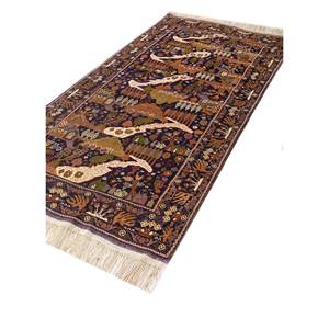 Aalam Blue Hand Knotted Wool Rugs Pae-5254 Modern Oriental Style Carpet for Teens Washable Jute Silk Jaipur Rugs US for Home Use - Product Image 2