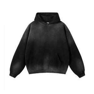 Wholesale Custom <b>Vintage</b> French Terry Distressed Faded Pullover <b>Hoodies</b> New Design Tie-Dye Acid Wash Heavyweight 100% Cotton - Product Image 3