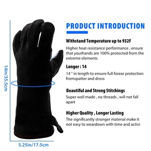 ถุงมือเชื่อมทิคถุงมือหนังสไตล์ไม่เหมือนใคร - Product Image 2