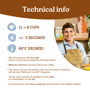 Bevanda Vegetale al Gusto Nocciola OraSi Barista per Distributori, 1 Litro, 12 Unità, Durata 420 Giorni - Product Image 4