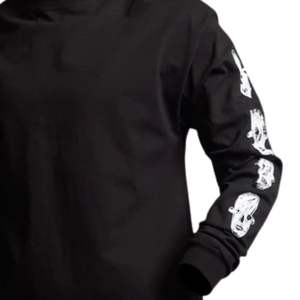 <b>Long</b> <b>Sleeve</b> Shirt for Men and Women Skull Graphic Print <b>Black</b> Cotton Casual Street Style Top - Product Image 4
