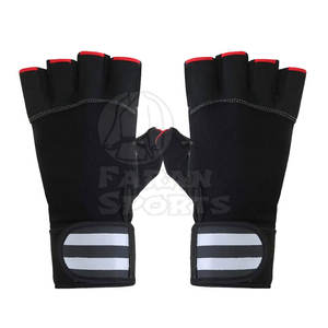 Venta al por mayor de guantes de entrenamiento de cuero transpirable logotipo personalizado Fitness neopreno guantes de levantamiento de pesas para los deportes - Product Image 5