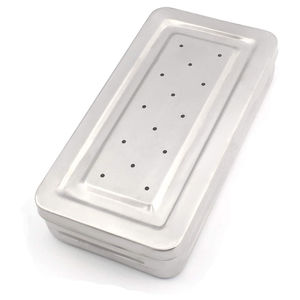 Caja de Acero Inoxidable para Instrumentos, 30x15x6 cm, Perforada, Calidad Premium, Estándar de Seguridad MOL - Product Image 3