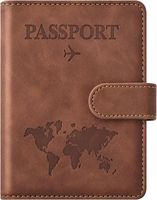 Porte-passeport en cuir véritable de couleur personnalisable fait à la main porte-carte avec fermeture à double pli bloquant la RFID de luxe de qualité supérieure