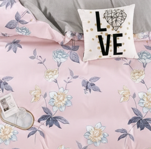 Parure de lit en coton lavé de luxe Flourish, vente en gros, pour lit double, housse de couette, ensembles de literie avec taie d'oreiller, motifs floraux, style moderne - Product Image 3