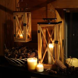 Vente en gros de bougeoirs à lanterne en bois faits à la main pour la décoration de mariage et de festival à un prix abordable - Product Image 4