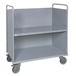 Double-Tier <b>File</b> Trolley with Low-Noise Four-Wheel Wheels Non-Marking Rubber Features - Product Image 1