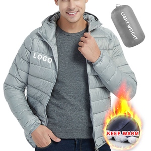 Vestes d'hiver à capuche avec logo personnalisé pour hommes Service OEM ODM en cuir véritable décontracté XS toile fermeture à glissière avant techniques de teinture unie - Product Image 1