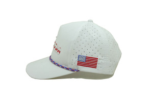 Gorra de golf y running perforada de secado rápido con cuerda decorativa estilo bandera americana, estilo vintage, venta al por mayor - Product Image 2