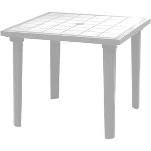 Bica 80x80x72h cm bianco quadrato in plastica tavolo da giardino esterno rimovibile tavolo da Bar per i fine settimana - Product Image 1