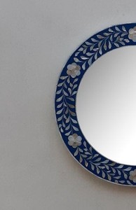 Espejo de pared con Incrustaciones de nácar hecho a mano de lujo Diseño decorativo elegante para espacios interiores modernos - Product Image 4