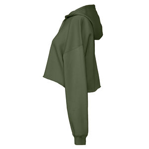 Sweatshirts à capuche et sweatshirts courts décontractés pour jeunes dames Logo de marque OEM personnalisé Fournisseur de vêtements pour femmes de BD - Product Image 3