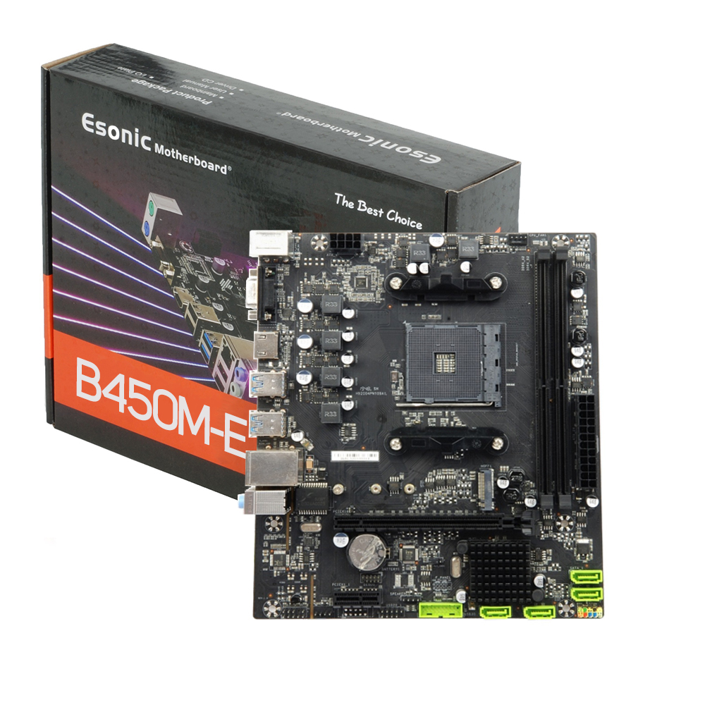 Esonic AMD B450mATXデスクトップマザーボードAM41331 M.2USB3.0