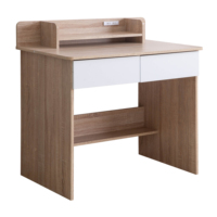 Bureau d'étudiant multifonctionnel moderne pour usage commercial et de bureau, en panneaux de particules MDF, finition PVC laminé papier, personnalisable