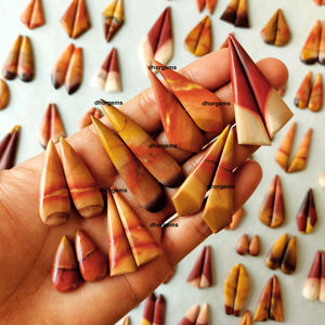 Mookaite หินแจสเปอร์ธรรมชาติแบบคู่,สำหรับทำต่างหูเครื่องประดับแฟชั่นจำนวนมาก - Product Image 6