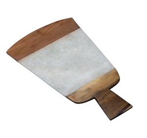 Planche à découper en pierre de marbre et en bois la plus vendue en bois naturel avec plateau à découper en pierre de marbre à code de couleur pour légumes - Product Image 5