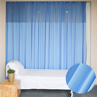 Usine personnalisée pas cher polyester antibactérien clinique maille eau résistant au feu cabine diviser lit hôpital cloison rideau tissu