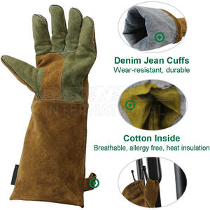 Guantes de soldadura de desgaste protector Ropa de hombre Algodón de soldadura Hecho en guantes de soldadura de alta calidad para hombres - Product Image 6
