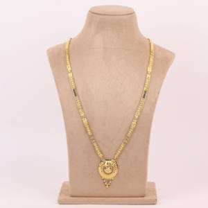 Mangalsutra plaqué or, saison de mariage, bijoux traditionnels, Mangalsutra pour femmes, cuivre et laiton, chapado en oro oro laminado - Product Image 1