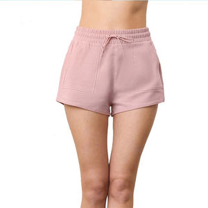 Pantalones cortos informales para correr de algodón 100% para mujer, pantalones cortos de gimnasio para mujer, precio de entrenamiento y carrera para mujeres y niñas - Product Image 1