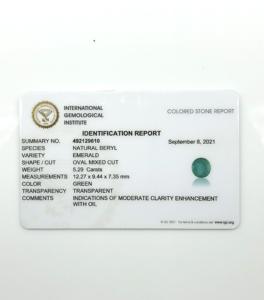 ผู้ค้าส่งพลอยมรกตธรรมชาติแท้ รับรองคุณภาพ พลอยมรกตแซมเบีย ขนาด 9.40x12.30x7.30 มม. ทรงรีเจียระไน สำหรับทำเครื่องประดับ - Product Image 4