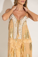 Robe longue sexy pour femmes, robe brodée, dos nu, à lacets, sans manches, nouvelle collection 2026, vêtements ethniques traditionnels