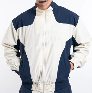 Survêtement en nylon personnalisé coupe-vent pantalon empilé en polyester pour l'école survêtement deux pièces avec fermeture éclair ensemble de vestes coupe-vent pour hommes - Product Image 5