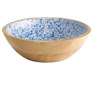 Tazones Redondos de Esmalte para Almacenar Palomitas de Maíz, de Calidad Superior, de Madera Maciza, Diseño de Frutero, Tazones para Servir Ensaladas de Frutas - Product Image 6