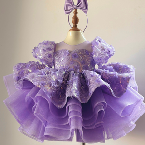 Nhung Nguyen High Quality <b>Flared</b> Skirt Short <b>Sequin</b> Princess Dress for Baby Girls Competitive Price OEM ODM Made in Vietnam - Product Image 6