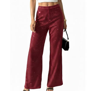 Fabricant professionnel, pantalon en strass pour femmes de qualité supérieure, taille adulte, confortable et léger - Product Image 1