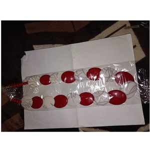 สร้อยคอเครื่องประดับแฟชั่นสำหรับผู้หญิงสีแดงทำจากเรซินสำหรับสินค้าส่งออก