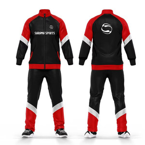 Vêtements de sport Ensemble veste et pantalon décontractés Ensemble 2 pièces pour homme Survêtements de plein air à blocs de couleurs pour homme - Product Image 1