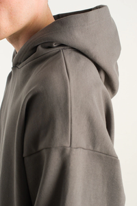 Sudaderas con capucha lisas de poliéster 100% de forro polar holgado informal personalizado con logotipo personalizado unisex - Product Image 4