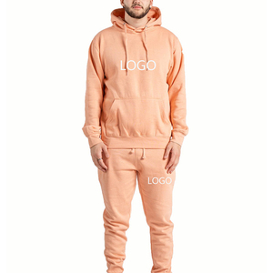 ชุดเสื้อฮู้ดดี้และกางเกงวอร์มผ้าฝ้าย 100% แบบซิป ดีไซน์ลายปักสำหรับฤดูหนาว ชุดออกกำลังกายสำหรับผู้ชาย สามารถสั่งทำโลโก้ได้ - Product Image 3