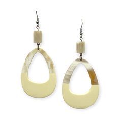 Pendientes colgantes de cuerno de búfalo de buey Natural 100% para mujer Vintage más vendidos, estilo africano auténtico y de moda - Product Image 6