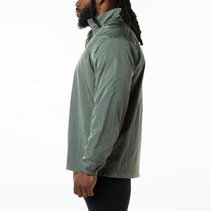 Wholesale Unique Breathable Waterproof Zip Stand Collar Gym <b>Workout</b> Windbreaker <b>Jacket</b> Fashion Quick Dry 100% Polyester Men - Product Image 2