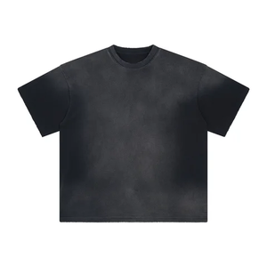 Camisa de vestir de lavado ácido en blanco personalizada impresión sublimación algodón oversize ropa Lisa camisa de hombre para exteriores - Product Image 6