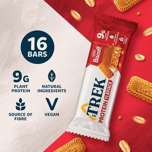 JB's TREK High Protein Flapjack Biscoff - Plant Based - Vegan Snack - 50 g x 16 <b>bars</b> - Product Image 3