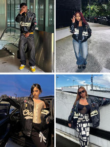 Personalizado motocicleta béisbol Letterman Varsity chaqueta abrigo Retro clásico cuero parche cuero carreras chaqueta para hombres marca personalizada - Product Image 6