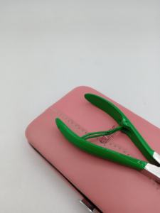 Coupe-ongles professionnels en acier inoxydable avec revêtement en poudre couleur céleri, coupe-ongles de précision, logo personnalisé, instruments de beauté - Product Image 5