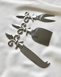 Best Selling Metal Silver <b>Cheese</b> <b>Set</b> in Best Quality From India For Restaurant with Custom Logo - Product Image 2
