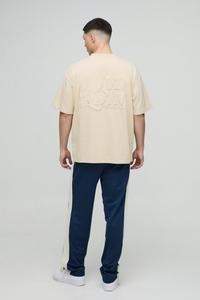 2025 Men's Ecru for Oversized Knitted Streetwear T-Shirt <b>100</b>% Cotton Customized Premium Quality <b>Yarn</b> Dyed Long - Product Image 3